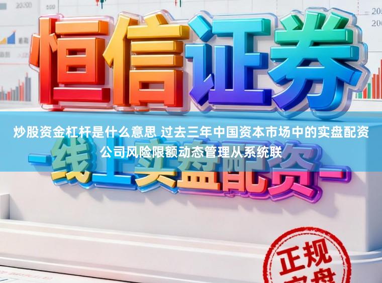 炒股资金杠杆是什么意思 过去三年中国资本市场中的实盘配资公司风险限额动态管理从系统联